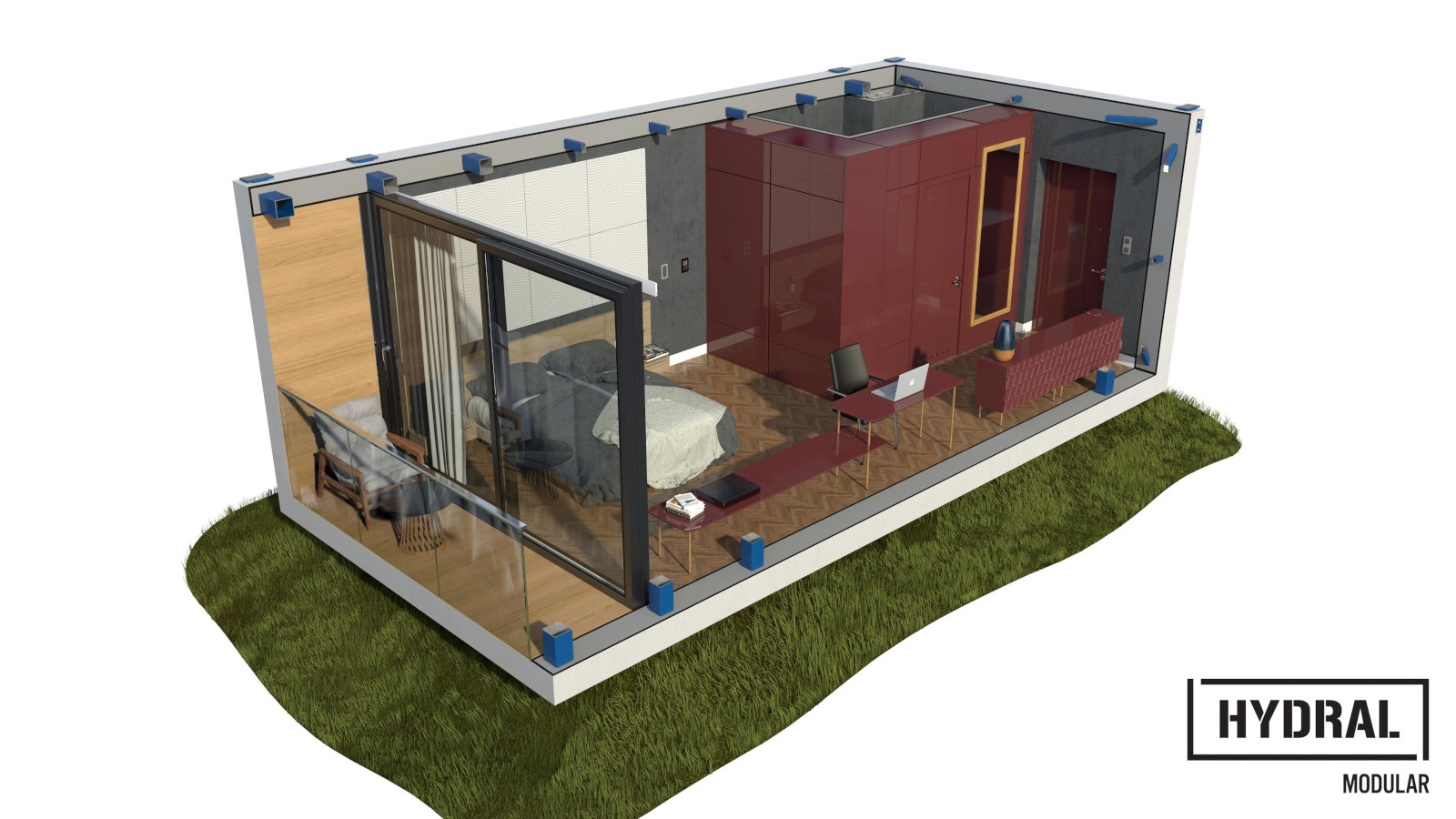 3D Animation of Modular House Construction