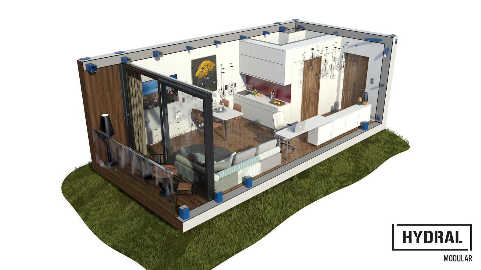 3D Animation of Modular House Construction