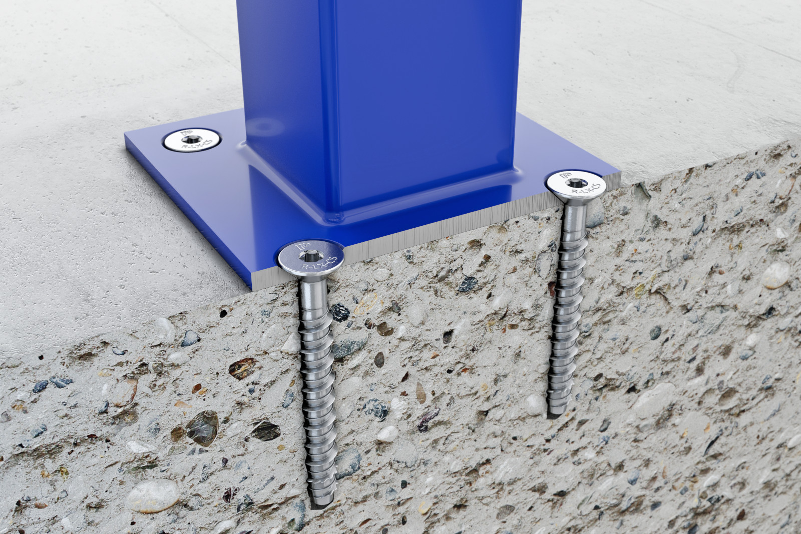 3D visualizations of R-RLX Concrete Screws