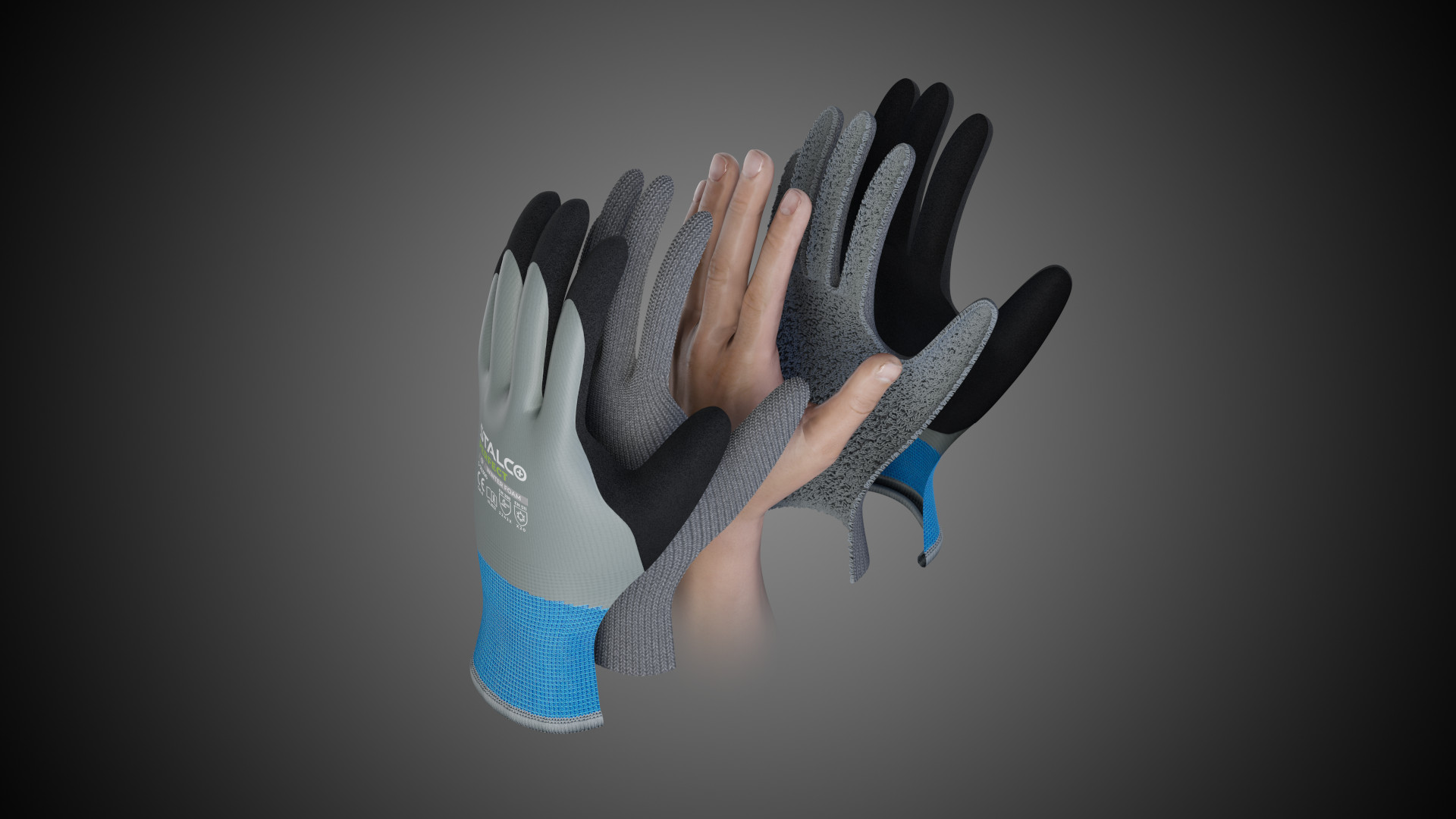 Protective glove 3D animation